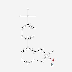 molecular formula C20H24O B8575659 4-(4-Tert-butylphenyl)-2-methylindan-2-ol CAS No. 683229-44-9