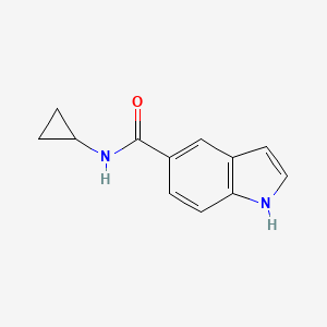 molecular formula C12H12N2O B8575661 N-cyclopropyl-1H-indole-5-carboxamide 