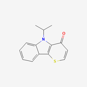 molecular formula C14H13NOS B8575676 5-Isopropylthiopyrano[3,2-b]indol-4(5H)-one CAS No. 61164-57-6