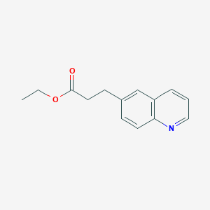 molecular formula C14H15NO2 B8575678 Ethyl 3-(6-quinolinyl)propanoate 