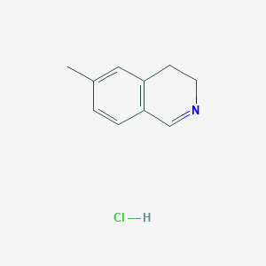 molecular formula C10H12ClN B8575686 3,4-Dihydro-6-methylisoquinoline hydrochloride CAS No. 6187-43-5