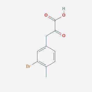 molecular formula C10H9BrO3 B8575695 3-(3-Bromo-4-methylphenyl)-2-oxopropanoic acid 