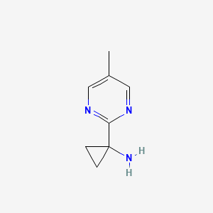 molecular formula C8H11N3 B8575716 1-(5-Methylpyrimidin-2-yl)cyclopropanamine 