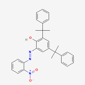 molecular formula C30H29N3O3 B8575721 2,4-Bis(1-methyl-1-phenylethyl)-6-((2-nitrophenyl)azo)phenol CAS No. 70693-50-4