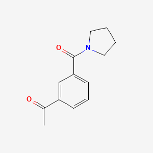 molecular formula C13H15NO2 B8575740 1-(3-(Pyrrolidine-1-carbonyl)phenyl)ethanone 