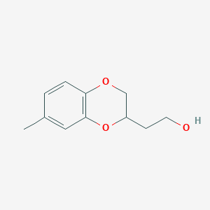 molecular formula C11H14O3 B8575742 2-(7-Methyl-2,3-dihydro-1,4-benzodioxin-2-yl)ethan-1-ol CAS No. 62590-84-5