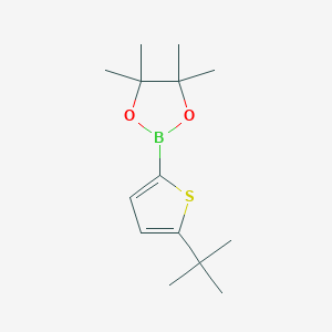 molecular formula C14H23BO2S B8575769 2-(5-Tert-butylthiophen-2-yl)-4,4,5,5-tetramethyl-1,3,2-dioxaborolane 