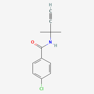 molecular formula C12H12ClNO B8575789 4-Chloro-N-(1,1-dimethyl-2-propynyl)benzamide CAS No. 24911-15-7