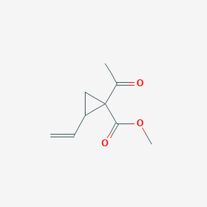 B8575936 Cyclopropanecarboxylic acid, 1-acetyl-2-ethenyl-, methyl ester CAS No. 61111-64-6