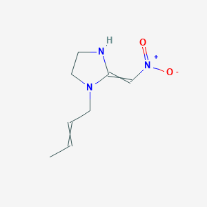 molecular formula C8H13N3O2 B8575987 1-(But-2-en-1-yl)-2-(nitromethylidene)imidazolidine CAS No. 59761-15-8