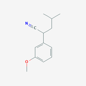 molecular formula C13H17NO B8576005 2-(3-Methoxy-phenyl)-4-methyl-pentan-nitrile 