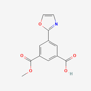 B8576038 3-(Methoxycarbonyl)-5-(1,3-oxazol-2-yl)benzoic Acid CAS No. 597561-86-9