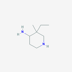 molecular formula C8H18N2 B8576072 4-Amino-3-ethyl-3-methylpiperidine 