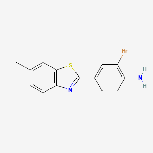 B8576076 2-Bromo-4-(6-methylbenzothiazol-2-yl)aniline CAS No. 178804-07-4