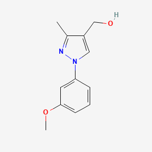 molecular formula C12H14N2O2 B8576084 [1-(3-Methoxyphenyl)-3-methyl-1H-pyrazol-4-yl]methanol 