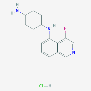 molecular formula C15H19ClFN3 B8576135 N-(4-Fluoro-5-isoquinolyl)-1,4-cyclohexanediamine hydrochloride CAS No. 651307-94-7