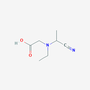 molecular formula C7H12N2O2 B8576173 Ethyl N-(1-Cyanoethyl)glycine 