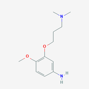 molecular formula C12H20N2O2 B8576263 3-(3-Dimethylaminopropoxy)-4-methoxyaniline 