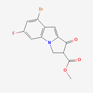 molecular formula C13H9BrFNO3 B8576273 Methyl 8-bromo-6-fluoro-1-oxo-2,3-dihydro-1H-pyrrolo[1,2-a]indole-2-carboxylate CAS No. 476618-04-9