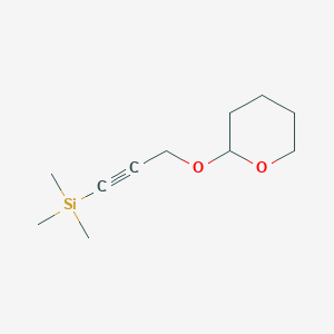 molecular formula C11H20O2Si B8576289 3-Tetrahydropyranyloxy-1-trimethylsilyl-1-propyne CAS No. 36551-06-1