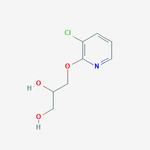 molecular formula C8H10ClNO3 B8576308 3-[(3-Chloropyridin-2-yl)oxy]propane-1,2-diol CAS No. 54126-68-0