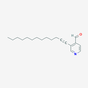 3-(Tridec-1-YN-1-YL)pyridine-4-carbaldehyde