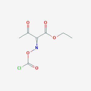 molecular formula C7H8ClNO5 B8576357 Ethyl 2-{[(chlorocarbonyl)oxy]imino}-3-oxobutanoate CAS No. 61365-79-5