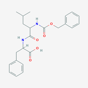 molecular formula C23H28N2O5 B8576446 2-[[4-Methyl-2-(phenylmethoxycarbonylamino)pentanoyl]amino]-3-phenylpropanoic acid 