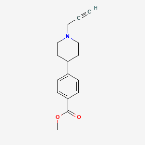molecular formula C16H19NO2 B8576483 Methyl 4-(1-prop-2-ynylpiperidin-4-yl)benzoate 