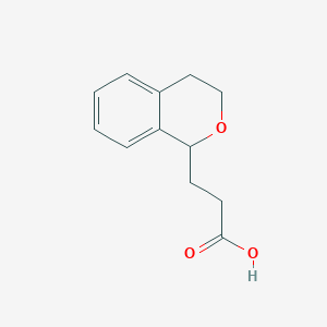 molecular formula C12H14O3 B8576504 3-(Isochroman-1-yl)propionic acid 