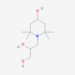 molecular formula C12H25NO3 B8576506 3-(4-Hydroxy-2,2,6,6-tetramethylpiperidin-1-yl)propane-1,2-diol CAS No. 84348-84-5