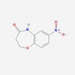 molecular formula C9H8N2O4 B8576512 7-Nitro-2,3-dihydro-1,5-benzoxazepin-4(5H)-one CAS No. 1022970-75-7