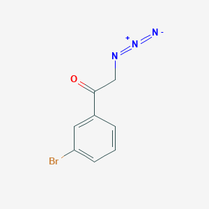 molecular formula C8H6BrN3O B8576532 3-Bromophenacyl azide 