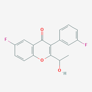 6-fluoro-3-(3-fluorophenyl)-2-(1-hydroxyethyl)-4H-chromen-4-one