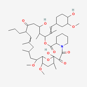 1,14-Dihydroxy-12-[1-(4-hydroxy-3-methoxycyclohexyl)prop-1-en-2-yl]-23,25-dimethoxy-13,19,21,27-tetramethyl-17-propyl-11,28-dioxa-4-azatricyclo[22.3.1.04,9]octacos-18-ene-2,3,10,16-tetrone