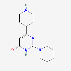 molecular formula C14H22N4O B8576697 6-Piperidin-4-yl-2-piperidin-1-yl-pyrimidin-4-ol 