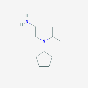 molecular formula C10H22N2 B8576708 N1-Cyclopentyl-N1-isopropyl-1,2-ethanediamine 