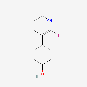 molecular formula C11H14FNO B8576722 4-(2-Fluoropyridin-3-yl)cyclohexanol 