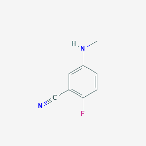 molecular formula C8H7FN2 B8576767 2-Fluoro-5-methylaminobenzonitrile 