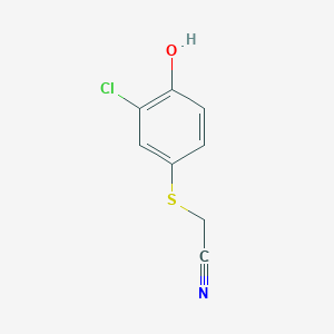 molecular formula C8H6ClNOS B8576820 2-Chloro-4-(cyanomethylthio)-phenol CAS No. 83474-09-3