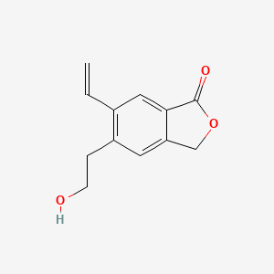 molecular formula C12H12O3 B8576827 5-(2-Hydroxyethyl)-6-vinyl-2-benzofuran-1(3H)-one 