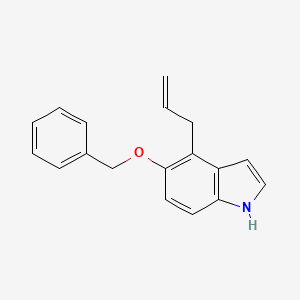 molecular formula C18H17NO B8576862 5-(Benzyloxy)-4-(prop-2-en-1-yl)-1H-indole CAS No. 143389-44-0