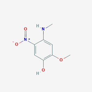 molecular formula C8H10N2O4 B8576864 2-Methoxy-4-(methylamino)-5-nitrophenol CAS No. 106146-35-4