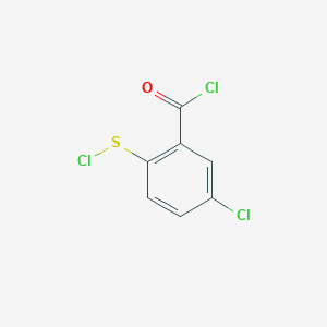 molecular formula C7H3Cl3OS B8576880 5-Chloro-2-(chlorosulfanyl)benzoyl chloride CAS No. 64015-89-0