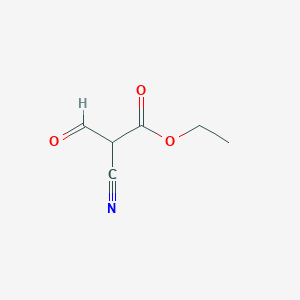 molecular formula C6H7NO3 B8576896 3-Oxo-2-cyanopropanoic acid ethyl ester 