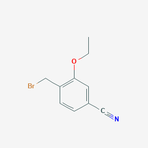 molecular formula C10H10BrNO B8576904 4-(Bromomethyl)-3-ethoxybenzonitrile CAS No. 182287-58-7
