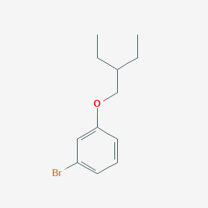 molecular formula C12H17BrO B8576965 1-Bromo-3-(2-ethylbutoxy)benzene 