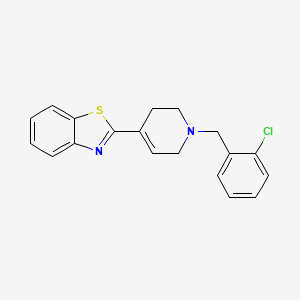 molecular formula C19H17ClN2S B8576983 4-(Benzothiazol-2-yl)-1-(2-chlorobenzyl)-1,2,3,6-tetrahydropyridine 