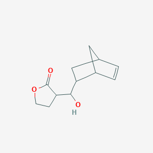 molecular formula C12H16O3 B8576993 3-[(Bicyclo[2.2.1]hept-5-en-2-yl)(hydroxy)methyl]oxolan-2-one CAS No. 398488-19-2