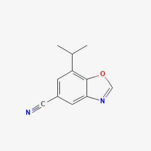 molecular formula C11H10N2O B8577011 7-Propan-2-yl-1,3-benzoxazole-5-carbonitrile 